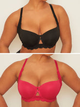 Daley Lace Bra Bundle : Black & Cherry