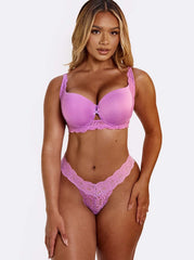 Daley Lace Bra & Brief Set : Amethyst Orchid