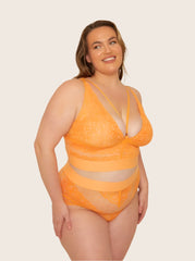 Gia Bralette & Brief Set : Sunburst Orange