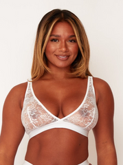 Millie-Mae Twin Pack Triangle Bralettes : Black & Ice White