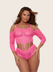 Alix Bodysuit : Neon Pink