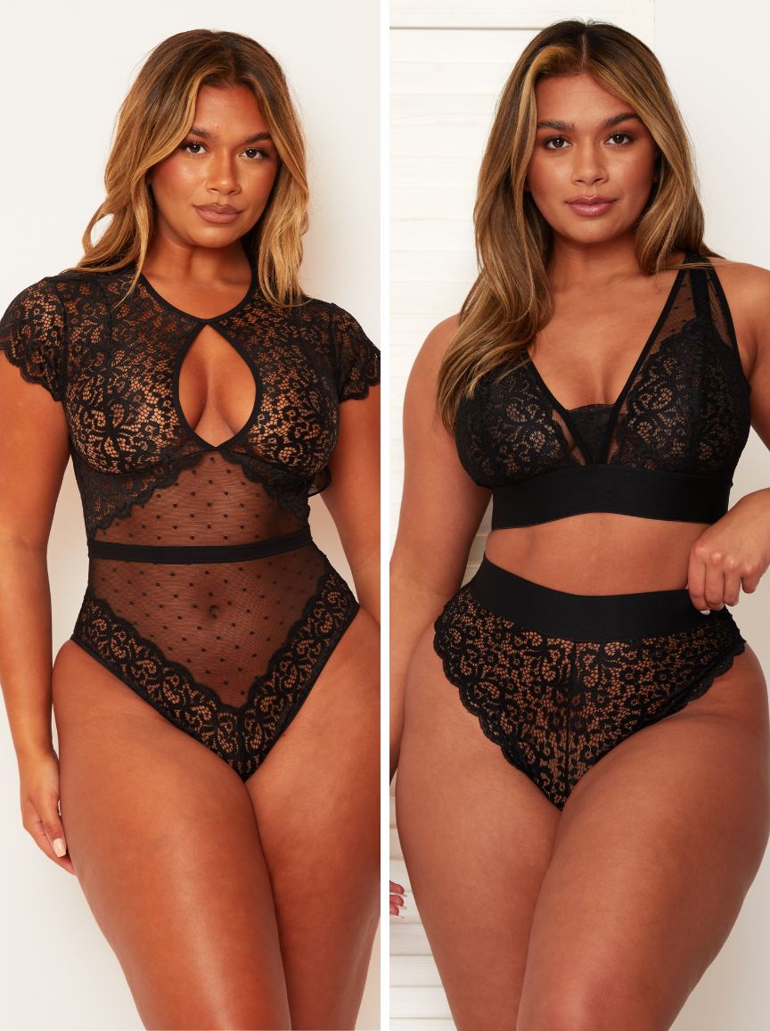 Tutti Threesome Lace : Midnight Black