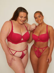 Daley Lace Bra : Very Cherry