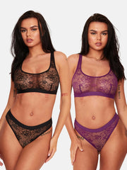 Twin Pack Set : Black & Velvet Purple