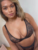 Millie-Mae Twin Pack Triangle Bralettes : Black & Very Cherry