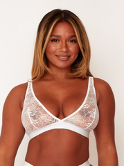 Twin Pack Triangle Bralettes : Black & Ice White