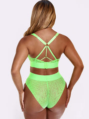 Sexy Julisa lace bralette in vibrant lime