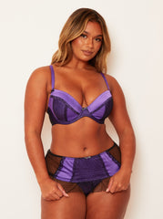 Queenie Bra : Purple Black