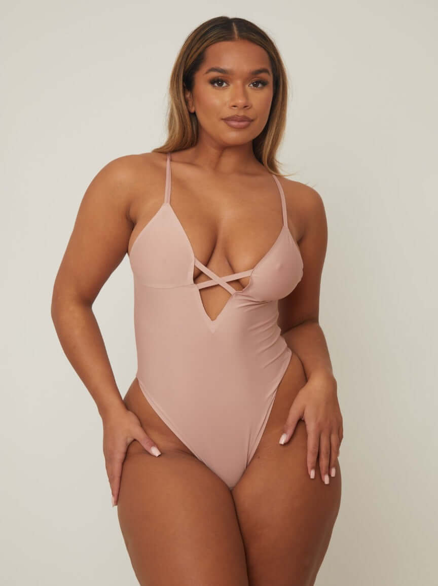 Perrie Bodysuit : Mauve Pink